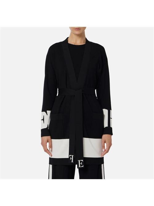 Cardigan in viscosa con bande lucide ELISABETTA FRANCHI | MK02S56E2/EF3